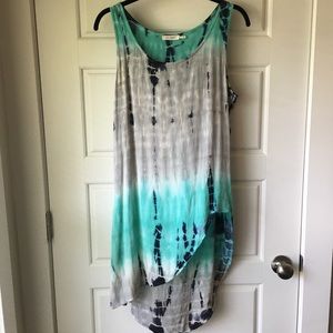 Tie Dye Asymmetric Top